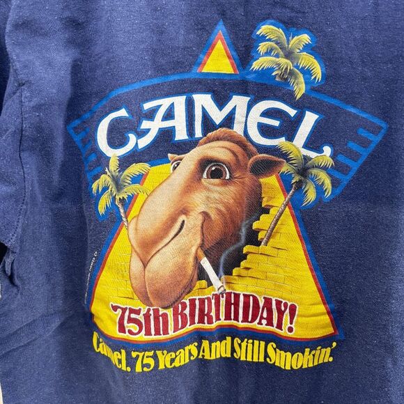 Vtg 80s 1988 Camel Cigarettes Joe 75th Birthday T-Shirt Men’s M Single Stitch - Picture 1 of 5
